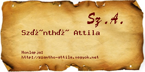 Szánthó Attila névjegykártya