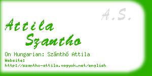 attila szantho business card